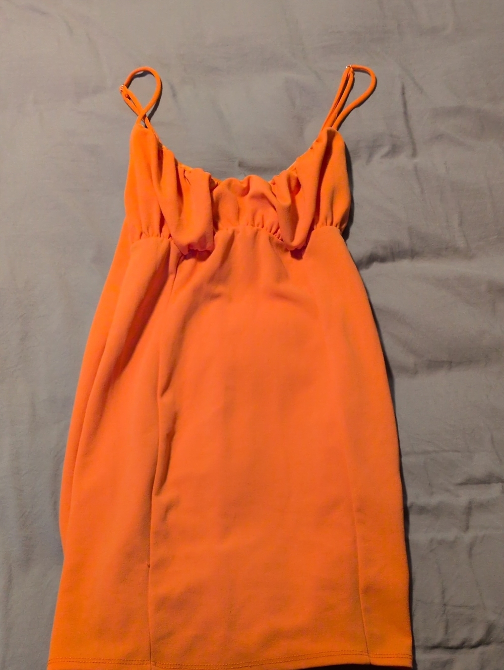 Blue Blush Orange Spaghetti Strap Camisole Dress